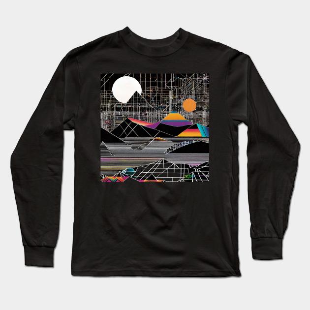 Psychedelic Apocalypse Eclipse Dreams 97 Long Sleeve T-Shirt by Benito Del Ray